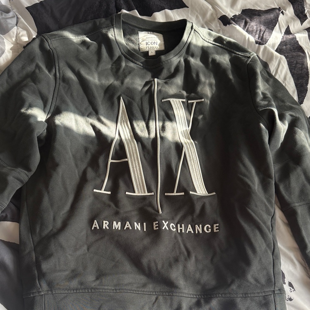 Armani Exchange Green L Logo Sweatshirt Like New Without Tags
